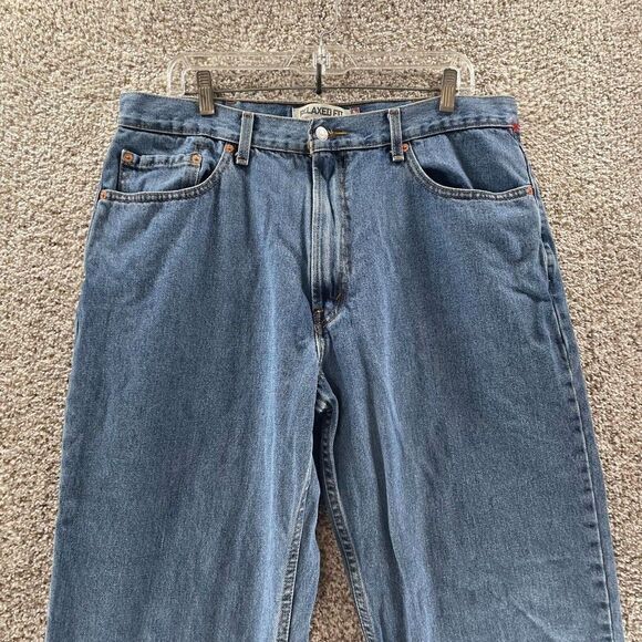 Levis Jeans Mens 38x30 Blue Denim Pants Relaxed Fit Casual Cotton Pockets Logo - Picture 2 of 11